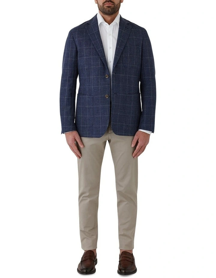 Cambridge - Linen Blend Sportscoat - Denim Blue