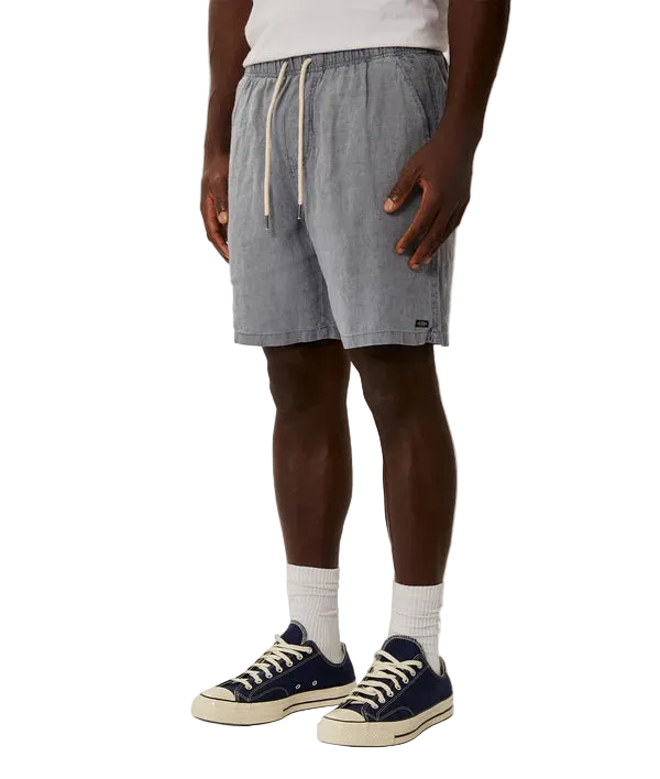 Industrie - The Marina Linen Short - OD Mid Indigo