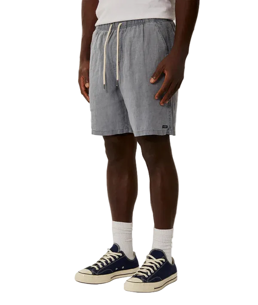 Industrie - The Marina Linen Short - OD Mid Indigo