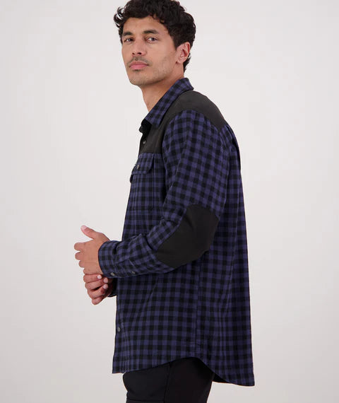 Swanndri - Marton Stormshield Long Sleeve Shirt - Mood Indigo/Caviar