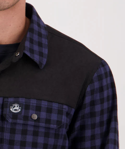 Swanndri - Marton Stormshield Long Sleeve Shirt - Mood Indigo/Caviar