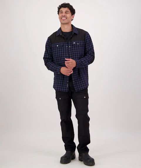 Swanndri - Marton Stormshield Long Sleeve Shirt - Mood Indigo/Caviar