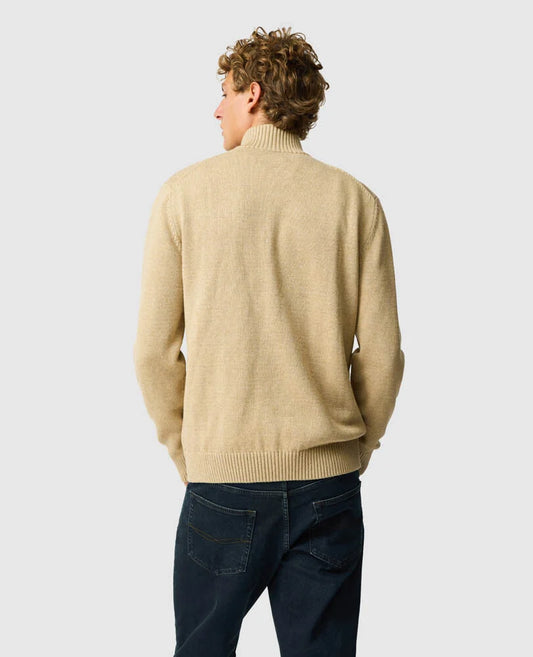 Rodd & Gunn - Merrick Bay Quarter Zip Jumper - Barley