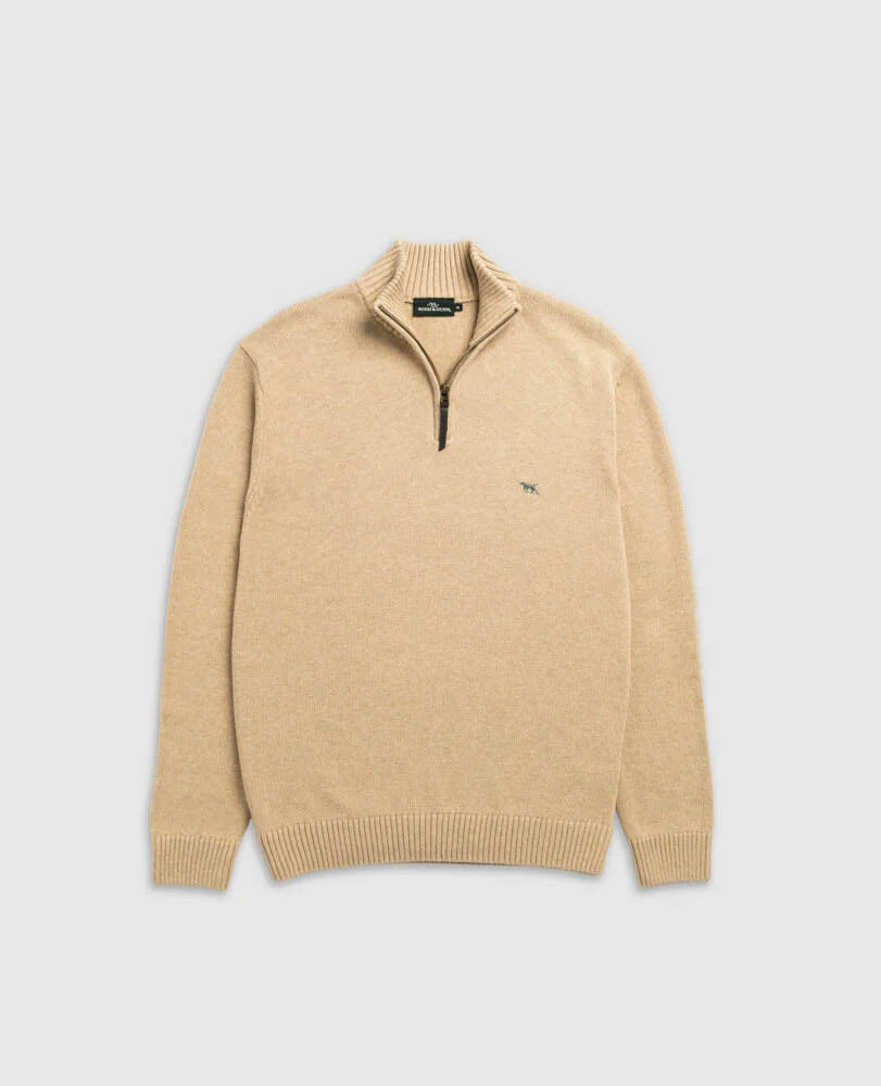 Rodd & Gunn - Merrick Bay Quarter Zip Jumper - Barley