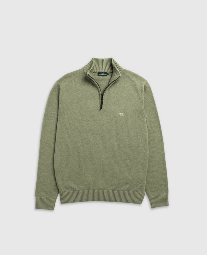 Rodd & Gunn - Merrick Bay Quarter Zip Jumper - Thyme - MULTIBUY