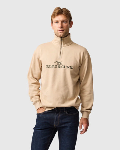 Rodd & Gunn - Milford Sound Quarter Zip Sweatshirt - Acorn