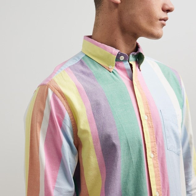 Gant - Multisrtipe Oxford Shirt - Perky Pink
