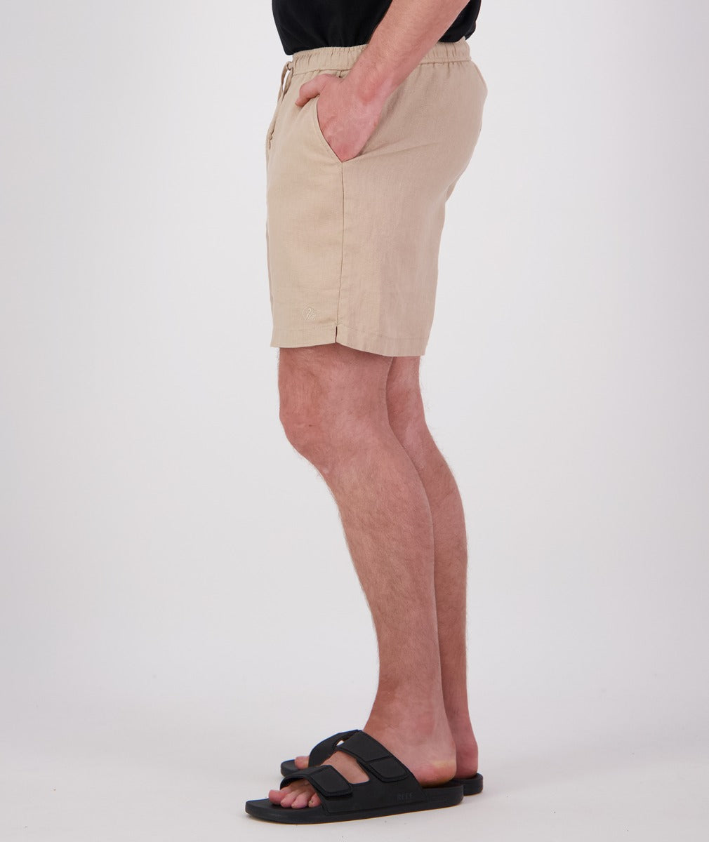 Swanndri - Neville Linen Short -Taupe