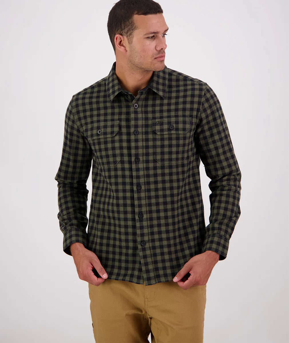Swanndri - Okato V2 Shirt - Check - Dark Olive/Black