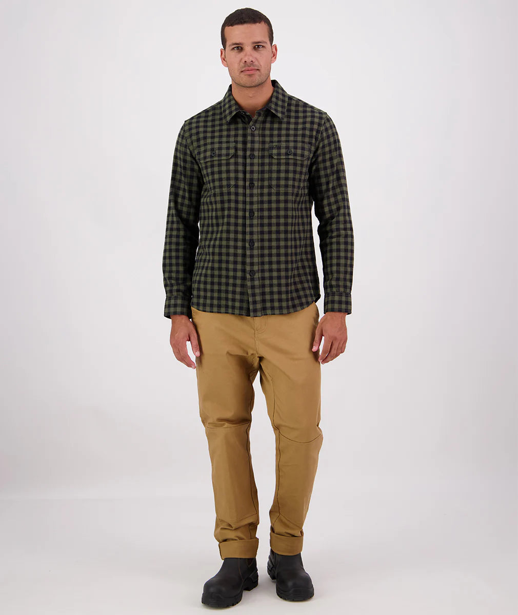 Swanndri - Okato V2 Shirt - Check - Dark Olive/Black