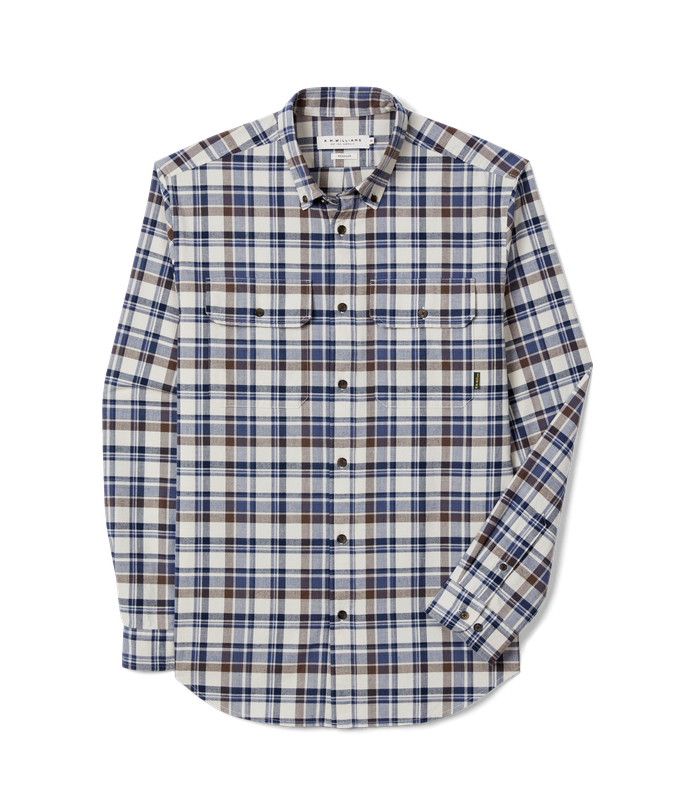 R.M.Williams - Orion Brushed Check Shirt - Terracotta