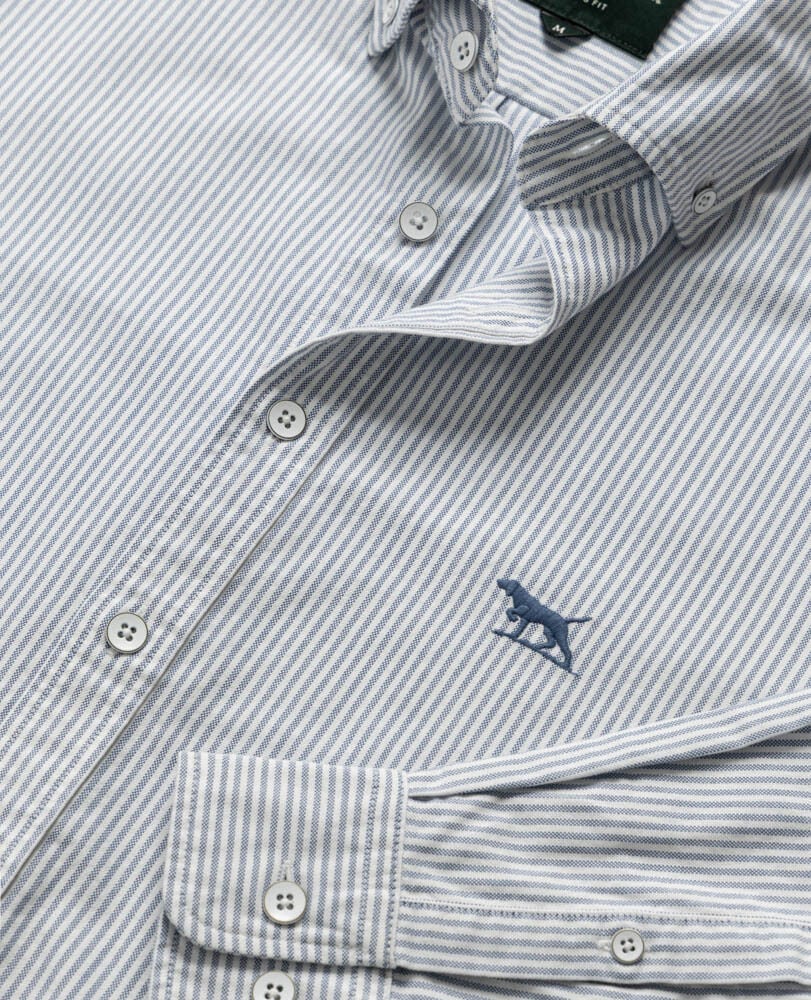 Rodd & Gunn - Lakeside Oxford Shirt - Stripe - French Blue & White
