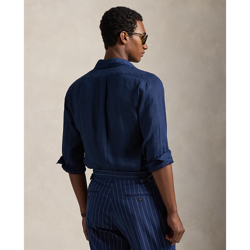 Polo Ralph Lauren -  Custom Fit Linen Shirt - Navy