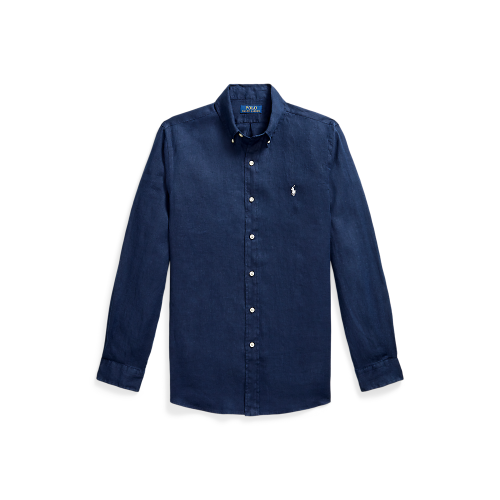 Polo Ralph Lauren -  Custom Fit Linen Shirt - Navy