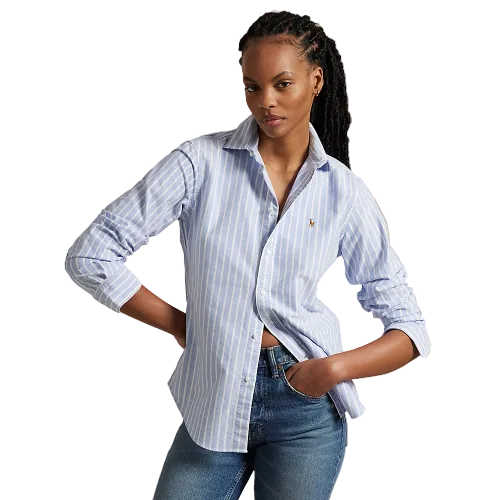 Polo Ralph Lauren -  Slim Fit Oxford Shirt - Blue-White-Stripe