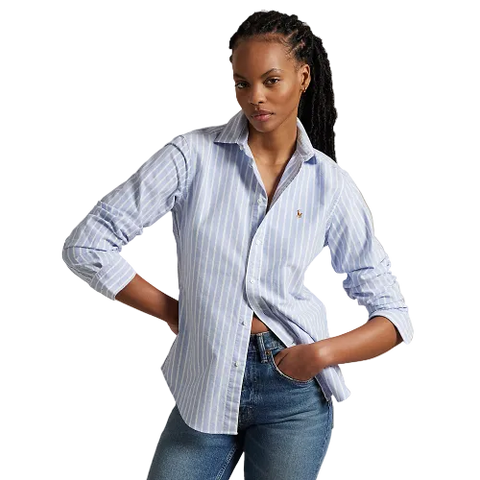 Polo Ralph Lauren -  Slim Fit Oxford Shirt - Blue-White-Stripe