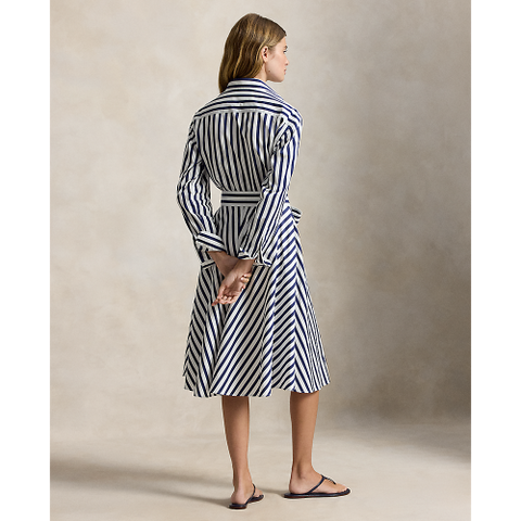 Polo Ralph Lauren - Long Sleeve Ela Day Dress - Navy/White