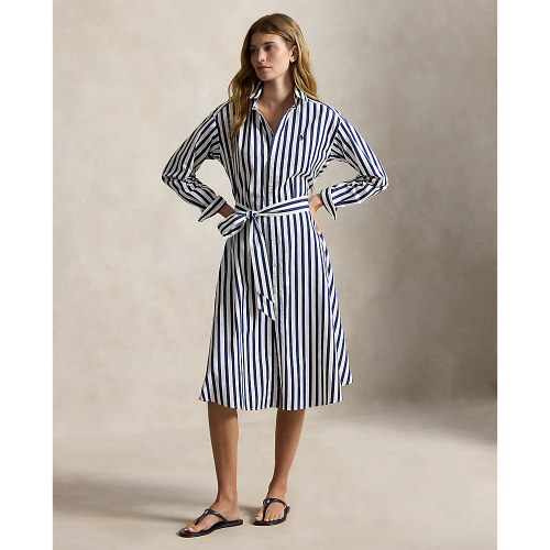 Polo Ralph Lauren - Long Sleeve Ela Day Dress - Navy/White