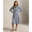 Polo Ralph Lauren - Long Sleeve Ela Day Dress - Navy/White