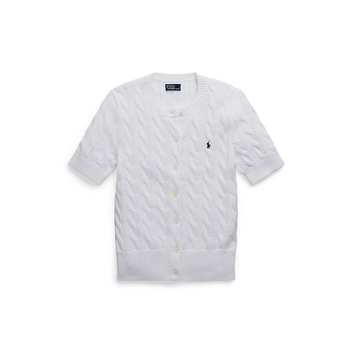Polo Ralph Lauren -  SS Cable Knit Cardigan - White