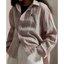Polo Ralph Lauren - Cropped Boxed Fit Linen Striped Shirt - Berry Green Multi