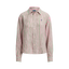 Polo Ralph Lauren - Cropped Boxed Fit Linen Striped Shirt - Berry Green Multi