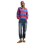 Polo Ralph Lauren -  Jersey Shaped Rugby Shirt- Red-Blue Stripe