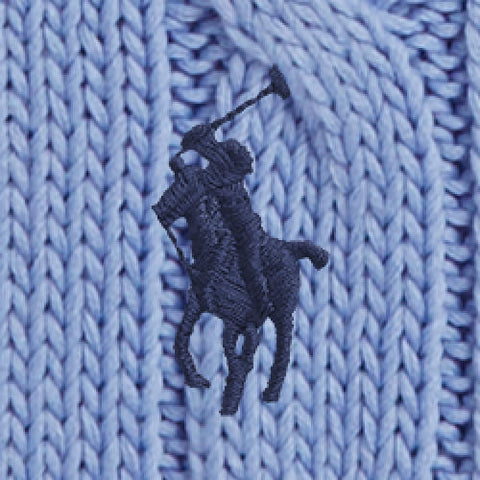 Polo Ralph Lauren -  Cable Knit Cotton Crewneck Sweater - Litchfield Blue