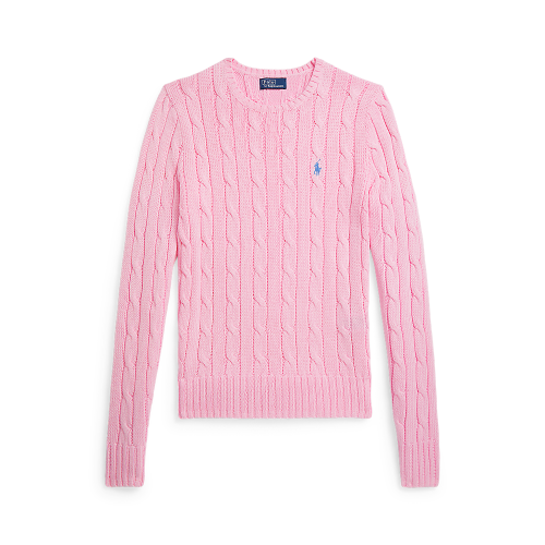 Polo Ralph Lauren -  Cable Knit Cotton Sweater - Carmel Pink