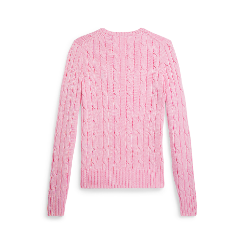 Polo Ralph Lauren -  Cable Knit Cotton Sweater - Carmel Pink