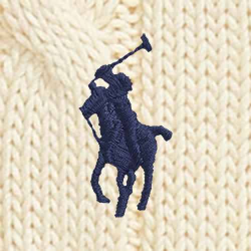 Polo Ralph Lauren -  Cable Knit Cotton Crewneck Sweater - Cream