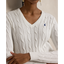 Polo Ralph Lauren -  Cable Knit Cotton Crewneck Sweater - White