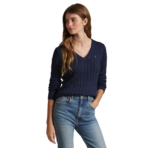 Polo Ralph Lauren -  Cable Knit Cotton Sweater - Hunter Navy