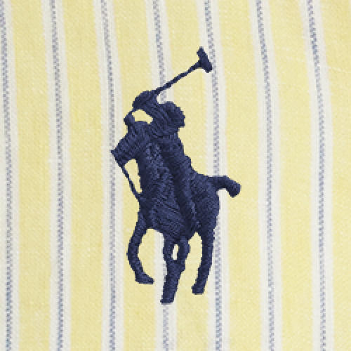 Polo Ralph Lauren - Classic Fit Linen Striped Shirt - Yellow, Blue, and White 