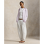 Polo Ralph Lauren - Classic Fit Linen Striped Shirt - Light Mauve and White