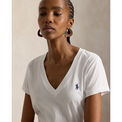 Polo Ralph Lauren - Cotton Jersey V-Neck T-Shirt - White