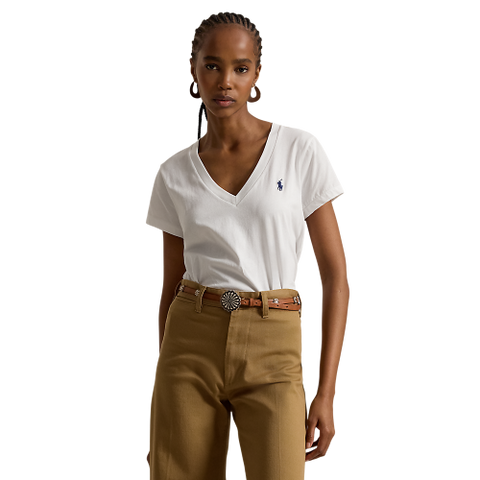 Polo Ralph Lauren - Cotton Jersey V-Neck T-Shirt - White