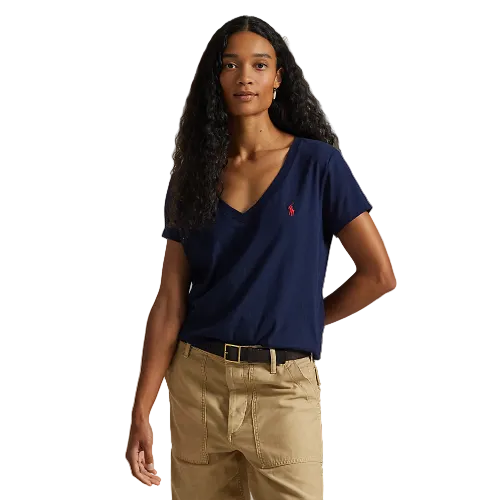Polo Ralph Lauren - Cotton Jersey V-Neck T-Shirt - Cruise Navy
