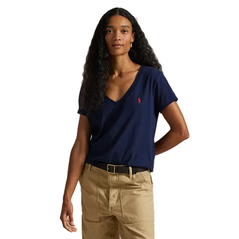 Polo Ralph Lauren - Cotton Jersey V-Neck T-Shirt - Cruise Navy