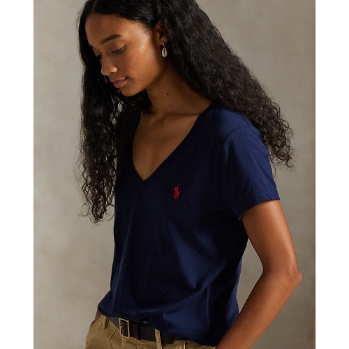 Polo Ralph Lauren - Cotton Jersey V-Neck T-Shirt - Cruise Navy
