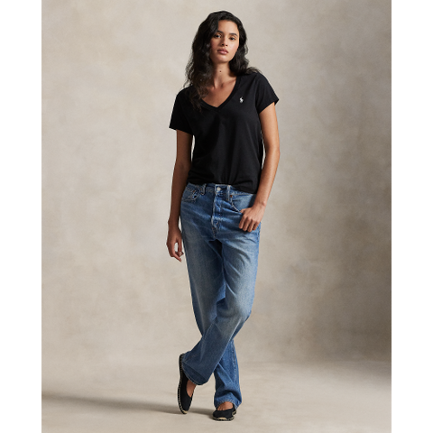 Polo Ralph Lauren - Cotton Jersey V-Neck T-Shirt - Black