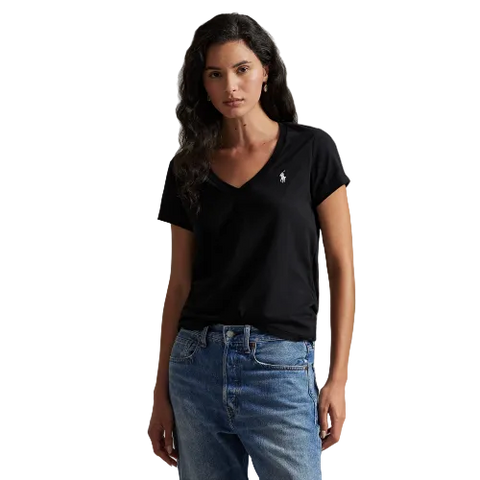 Polo Ralph Lauren - Cotton Jersey V-Neck T-Shirt - Black