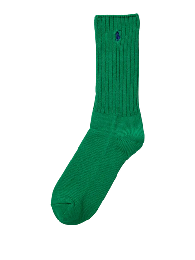 Polo Ralph Lauren - Ribbed Cotton Blend Crew Socks - Green