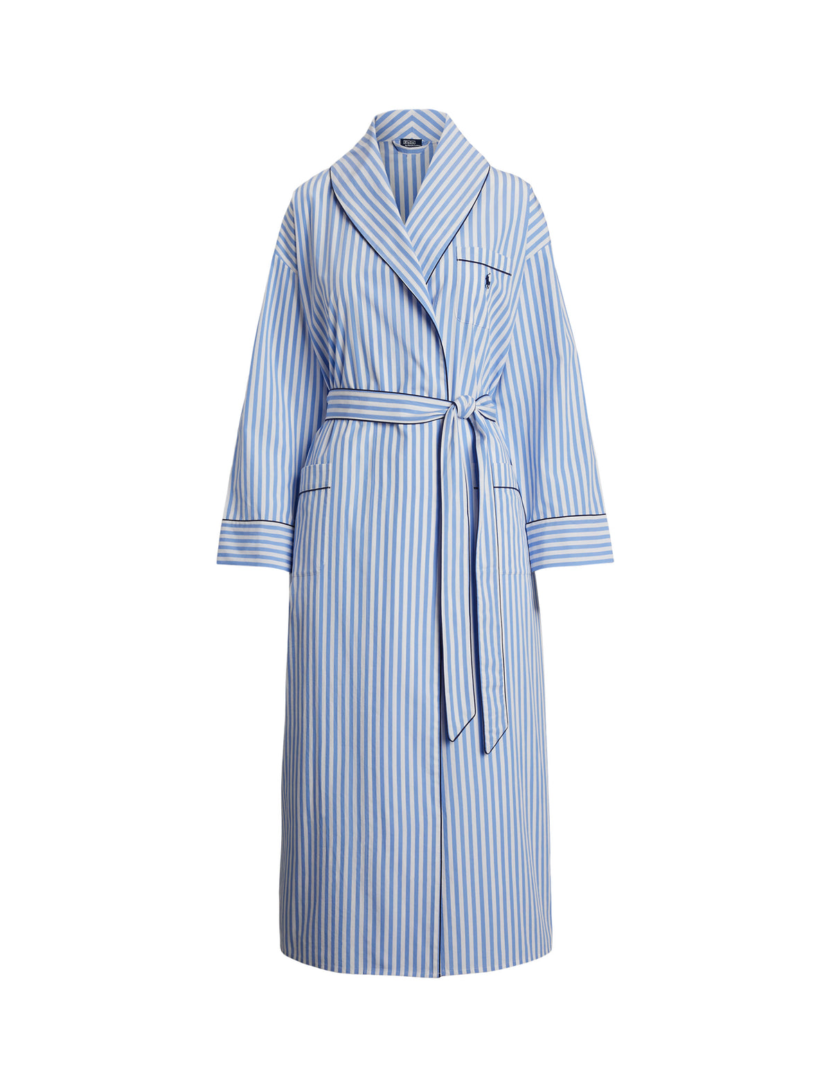 Polo Ralph Lauren - Striped Poplin Cotton Robe - Blue/White