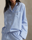 POL4P8004-Polo Ralph Lauren - Stripe Cotton PJ set - Blue/White