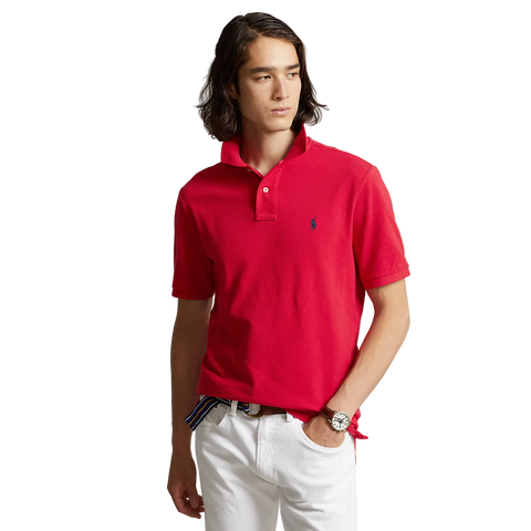Polo Ralph Lauren -  Custom Fit Mesh Polo - Red