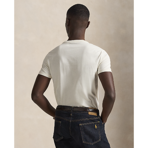 Polo Ralph Lauren - Custom Slim Fit Jersey Crewneck T-Shirt - Antique Cream