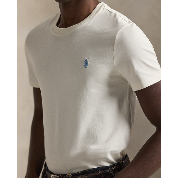 Polo Ralph Lauren - Custom Slim Fit Jersey Crewneck T-Shirt - Antique Cream