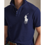Polo Ralph Lauren - Custom Slim Fit Big Pony Mesh Polo Shirt - Navy