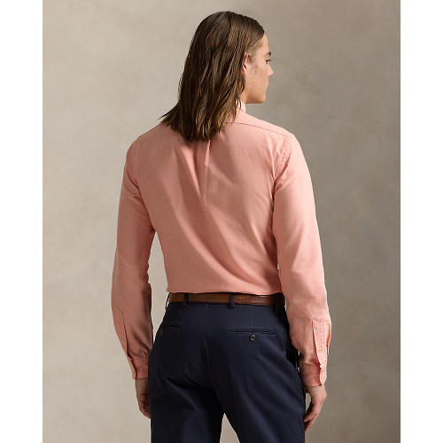 Polo Ralph Lauren - Custom Fit Striped Oxford Shirt - Kona Orange